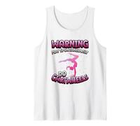 Advertencia Puede Hacer Espontáneamente Cartwheels Gimnasia Gimnasta Camiseta sin Mangas