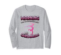 Advertencia Puede Hacer Espontáneamente Cartwheels Gimnasia Gimnasta Manga Larga