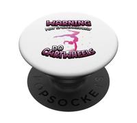 Advertencia Puede Hacer Espontáneamente Cartwheels Gimnasia Gimnasta PopSockets PopGrip Adhesivo