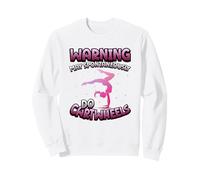 Advertencia Puede Hacer Espontáneamente Cartwheels Gimnasia Gimnasta Sudadera