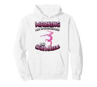 Advertencia Puede Hacer Espontáneamente Cartwheels Gimnasia Gimnasta Sudadera con Capucha