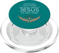 Advertencia Puedo Comenzar A Hablar De Jesús Diseño Cristi PopSockets PopGrip para MagSafe