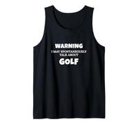 Advertencia Puedo Hablar De Entusiasta De Los Deportes De Golf Camiseta sin Mangas