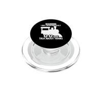 Advertencia Puedo Hablar Espontáneamente De Trenes Ventilador De Trenes PopSockets PopGrip para MagSafe