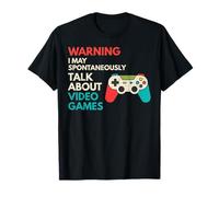 Advertencia Puedo Hablar Espontáneamente De Videojuegos Divertidos Camiseta