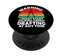 Advertencia Que podría Empezar a Hablar de Draftsman PopSockets PopGrip Adhesivo