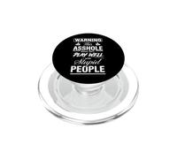 Advertencia sarcástica con la Que Este gilipollas no Juega Bien PopSockets PopGrip para MagSafe