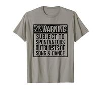 Advertencia SUJETO ARRBOS ESPONTÁNEOS DE CANCIÓN Y Danza Meme Camiseta