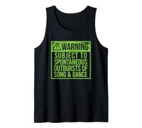 Advertencia SUJETO ARRBOS ESPONTÁNEOS DE CANCIÓN Y Danza Meme Camiseta sin Mangas