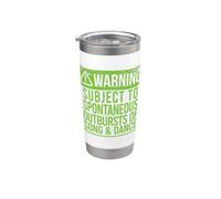 ADVERTENCIA SUJETO ARRBOS ESPONTÁNEOS DE CANCIÓN Y DANZA Meme Vaso térmico de acero inoxidable de doble pared
