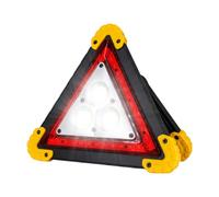 Advertencia triangular portátil: luz de emergencia brillante, señal de tráfico llamativa, dispositivo plegable compacto para automóvil, indicador de seguridad del vehículo | Luz triangular LED brillan