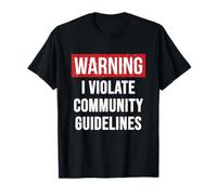 Advertencia Violo Las pautas de la Comunidad Divertido Camiseta