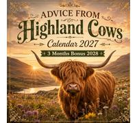 Advice from Highland Cows Calendar 2027: Includes 3 Bonus Months of 2028 | Adorable Highland Cattle, Uplifting Reflections, Rustic Wisdom, Inspiring Quotes & Countryside Charm