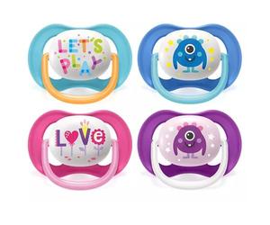 Adviento 2 Chupetes AIR MX I LOVE B/G 6-18 meses
