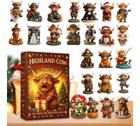 Adviento de animales | Colgantes de estatuas 3D cuenta regresiva, adorno de Navidad de ganado, para fiesta, manija de puerta, pared, exhibición, mostrador, hogar, sala de estar