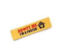 Advivio Adopt Me I'm A Foster - Funda para correa de perro, divertida envoltura de alerta con parche de identificación colgante, accesorio de correa para mascotas, regalo de cumpleaños para dueños de