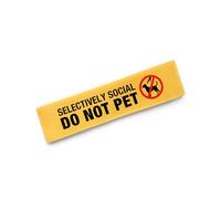 Advivio Selectively Social - Funda para correa de perro con etiqueta de identificación colgante, divertida funda de correa para no mascotas, accesorio de parche para perros de servicio para dueños de