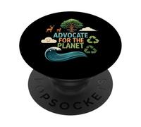 Advocate For The Planet Earth Nature Recycling Save Ocean PopSockets PopGrip Adhesivo