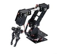 Advokingtap 1 juego de brazo robótico 6DOF con motores de metal y rodamientos importados para proyectos de bricolaje de competencia de robots educativos negro 505 cm (A)