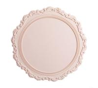 Advokingtap 1 paquete de manteles individuales de silicona nórdicos, resistentes al calor, antiadherentes, sin BPA, redondos, para cena familiar, fiesta, azul, 34 x 34 cm (rosa)