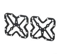 Advokingtap 1 par de pedales adaptadores de plataforma sin clip para SPD para keo Cleats CNC aleación de aluminio antideslizante convertir bloqueo a plano MTB ciclismo de carretera negro (grande)
