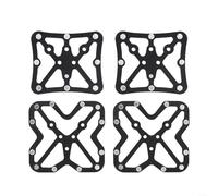 Advokingtap 1 par de pedales adaptadores de plataforma sin clip para SPD para keo Cleats CNC, aleación de aluminio, antideslizante, bloqueo de conversión a plano MTB ciclismo de carretera, negro