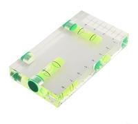 Advokingtap 1 unids transparente tipo T burbuja nivel calibre 95x51x13mm dos direcciones magnético para nivel de espíritu para marcos de fotos mesas, electrodomésticos, taller uso