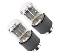 Advokingtap 2 tubos de vacío 6H9C de repuesto para amplificador de audio 6SL7 6N9P, construcción de vidrio, 62 mm de longitud, tono cálido para música de estudio en casa