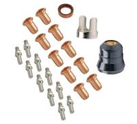 Advokingtap 23 piezas de repuesto de boquilla de antorcha de soldadura y kit de electrodos compatible con Harbor For Freight TI-PC65 cortador de plasma, 1,1 mm