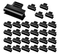Advokingtap 30 abrazaderas de tubería de invernadero PVC 11 mm clips de plantas para cama elevada, soporte de cubierta de fila, negro para asegurar la red de película y estructuras de jardín