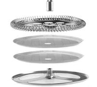 Advokingtap 4 filtros de repuesto para prensa francesa, filtro de malla para café, filtros de prensa francesa de acero inoxidable, filtro de malla reutilizable para prensas francesas (1000 ml)