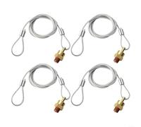 Advokingtap 4 unids 1/10.2 cm NPT tanque de aire válvula de drenaje conjunto para compresor de aire o sistema de freno, latón y acero inoxidable construcción con cable de tracción diseño para