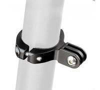 Advokingtap Adaptador de montaje de tija de sillín para luz trasera de bicicleta Magicshine RN120 para cámara de acción Trek Flare RT, aleación de aluminio de tres puntas, se adapta a 28-32 mm, negro