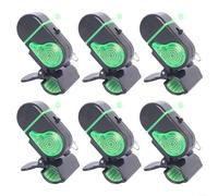 Advokingtap Alarma eléctrica de la mordida de la pesca 6Pcs con la luz del LED y el indicador de sonido 80DB para las varillas (plástico negro)