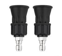 Advokingtap Boquilla de lavado a presión, boquilla de pulverización de 40 grados, punta de goma para protección de superficies, control de salpicaduras, acero inoxidable, apertura 4 0, se adapta a la