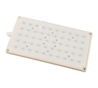 Advokingtap Cabezal de ducha de plástico de 50 agujeros con rosca de 4 pulgadas y spray ajustable, color crema, accesorio de baño compacto para baño en casa