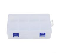 Advokingtap Caja de almacenamiento de polipropileno con separadores ajustables para tornillos, tuercas, suministros de manualidades, rejilla 6 u 8, organizador de doble capa para costura, pesca, arte