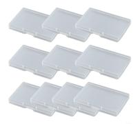 Advokingtap Cajas de almacenamiento de plástico PP transparente 10Pcs Organizador plano rectangular para papelería Joyería Equipo de pesca Aparejos Caja transparente(1#)