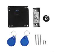 Advokingtap Cerradura inteligente NFC invisible, para cajón de gabinete, tarjeta IC sin llave, bloqueo de sensor móvil, sin taladro, batería no incluida, juego de 7 piezas