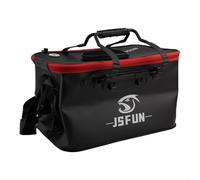 Advokingtap Cubo de pesca plegable de EVA, con caja de pescado vivo, equipo de pesca portátil y contenedor de protección de peces, pesca marina para acampar y agua (45 cm)