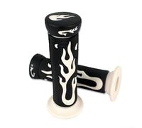 Advokingtap Empuñaduras de manillar con patrón de llama de 22 mm para motocicletas de 7/8 pulgadas, goma suave, antideslizante, ajuste seguro, azul, negro, rojo, negro, para bicicletas eléctricas