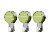 Advokingtap Ganchos con ventosa sin taladro para baño y cocina, colgador de esponja vegetal de agarre fuerte en espejo de vidrio para azulejos, juego de ganchos extraíbles sin daños (verde (individual