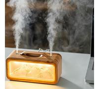 Advokingtap Humidificador para dormitorio, humidificador de montaña de nieve de 600 ml, opciones de pulverización dual y luz nocturna, 3 luces ajustables que mejoran el aire y las plantas de estado de