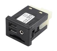Advokingtap Interfaz auxiliar USB dual con ranuras para tarjetas SD OEM 22990883 para Chevrolet Tahoe/Suburban/Silverado y para CADILLAC, ABS negro para actualización interior del coche