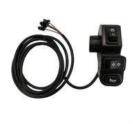 Advokingtap Interruptor de botón para faros delanteros, faros delanteros de motocicleta 2 en 1 para interruptor de encendido/apagado de bocina, interruptor de botón de control de agarre del manillar