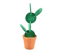 Advokingtap Juego de 6 posavasos de EVA con aislamiento térmico, protección contra manchas de agua, ahorro de espacio con almacenamiento de macetas, diseño decorativo juguetón, color verde y marrón, 9
