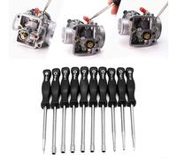 Advokingtap Kit de afinación de carburador de motocicleta, 10 piezas, kit de herramientas de ajuste de carburador, juego de destornilladores de llave especial, plástico y acero inoxidable, negro y
