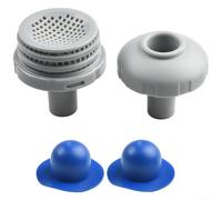Advokingtap Kit de boquilla de chorro de entrada de piscina para manguera Intex de 32 mm, conector de colador con rejillas y piezas de repuesto para una fácil instalación de limpieza de piscinas sobre