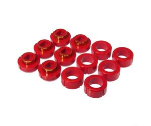 Advokingtap Kit de bujes de montaje de carrocería y cabina de 12 piezas 7-108 para Chevrolet C10/C20/K10/K20/K30 1981-1987, goma de amortiguación roja, conducción todoterreno y calle