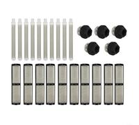 Advokingtap Kit de filtros pulverizadores de pintura de 25 piezas con 10 filtros de boquilla, 10 pantallas de bomba, 5 tapas de filtro, juego de mantenimiento